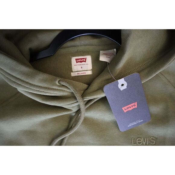 Levi's A33070001 Men's Sz S Martini Olive/Medium Gray Sweatshirt Fitness Hoodie - Picture 3 of 9